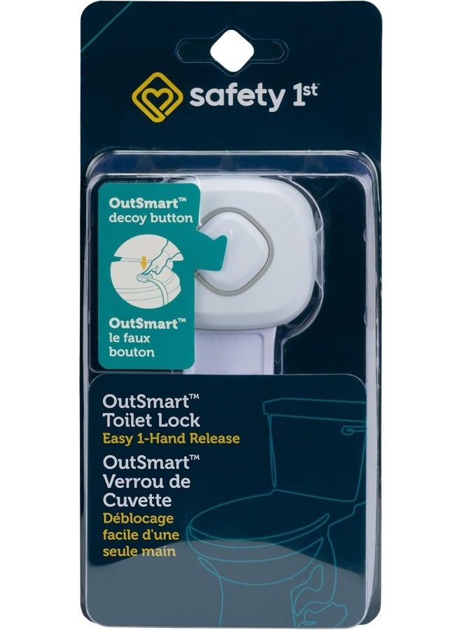 Safety 1st OutSmart Toilet Lock, White, 1 Count (Pack of 1) - Image 1