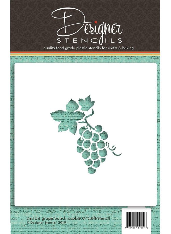 Designer Stencils Grape Bunch Cookie And Craft Stencil Cm134 By Designer Stencils - Image 2