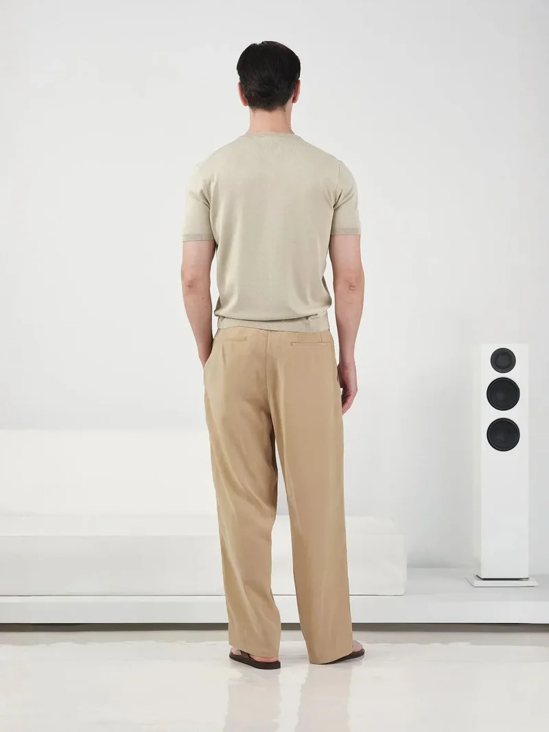 جيستو GIESTO Tailored Wide Leg Pleated Trousers