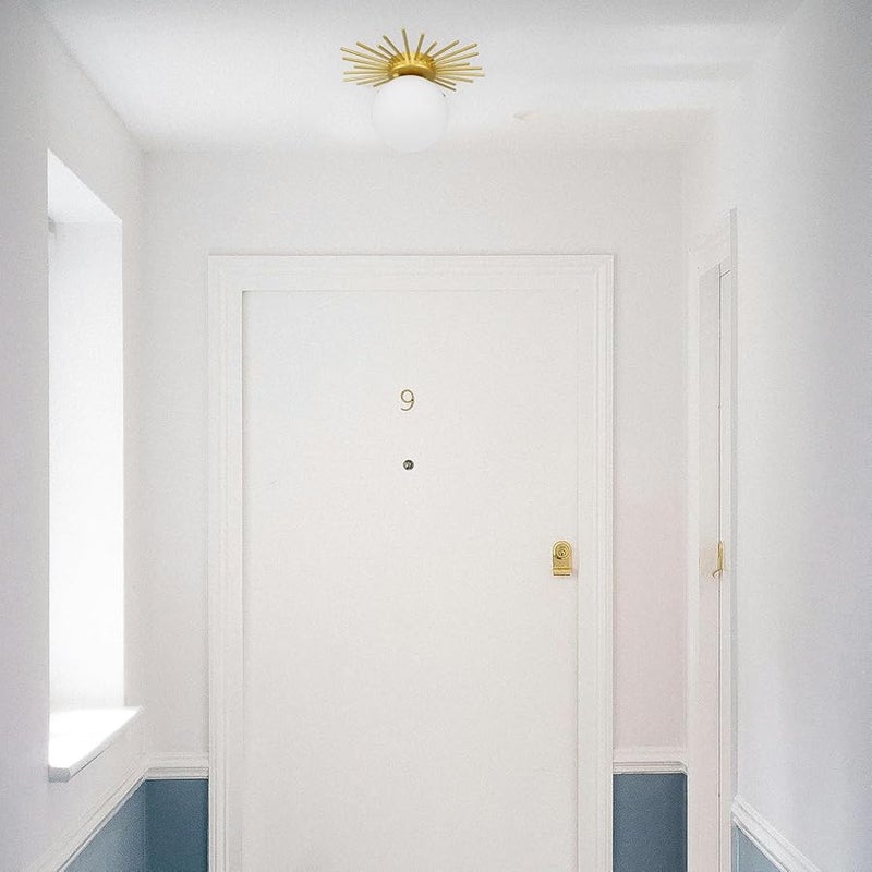 Nordic Sunflower Flush Mount Ceiling Light White For Kitchen Corridor Balcony - Image 3