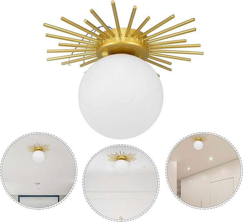 Nordic Sunflower Flush Mount Ceiling Light White For Kitchen Corridor Balcony - Image 4