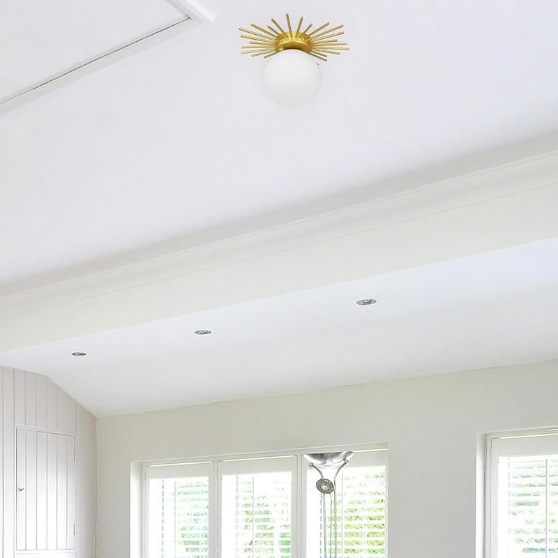 Nordic Sunflower Flush Mount Ceiling Light White For Kitchen Corridor Balcony - Image 5