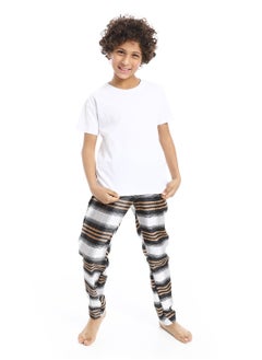 Andora Regular fit Checkered Trousers For Boy's_Beige , Black & White  - Image 4