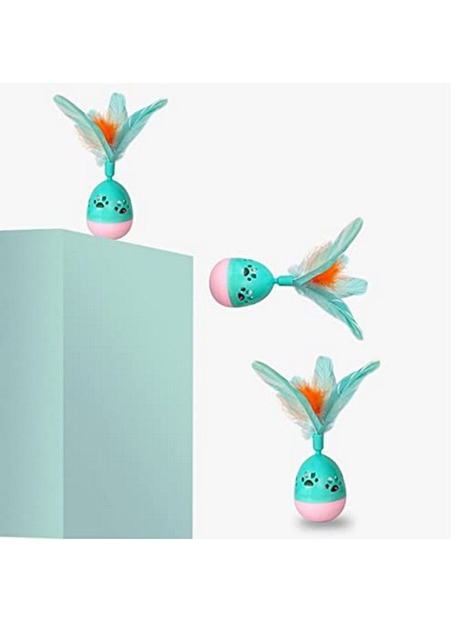 بتس إمباير ألعاب القطط التفاعلية - لعبة الريش للقطط الأليفة الصغيرة - ألعاب ذكية للقطط الكبيرة مع جرس، لعبة دوارة للقطط، لعبة مطاردة للقطط من الريش، لعبة قطط أوتوماتيكية (قد يختلف اللون) - Image 5