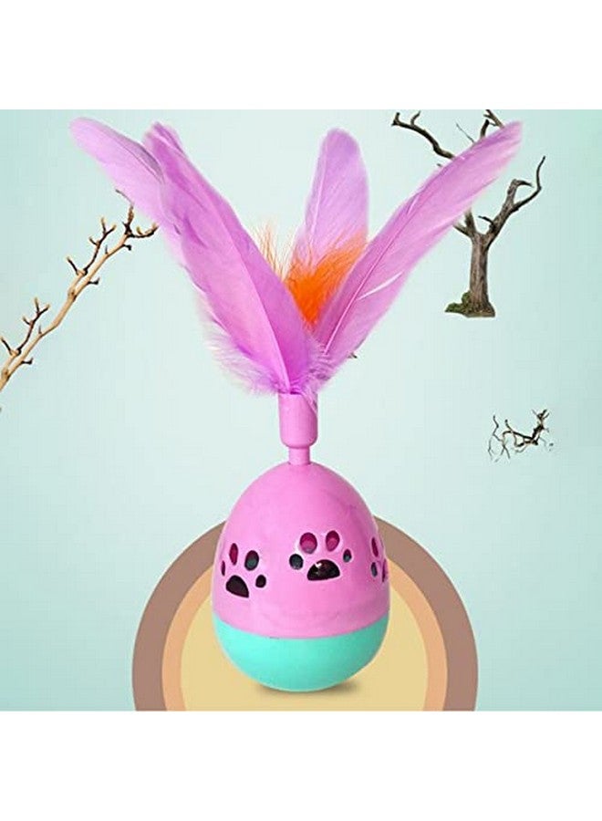 بتس إمباير ألعاب القطط التفاعلية - لعبة الريش للقطط الأليفة الصغيرة - ألعاب ذكية للقطط الكبيرة مع جرس، لعبة دوارة للقطط، لعبة مطاردة للقطط من الريش، لعبة قطط أوتوماتيكية (قد يختلف اللون) - Image 4