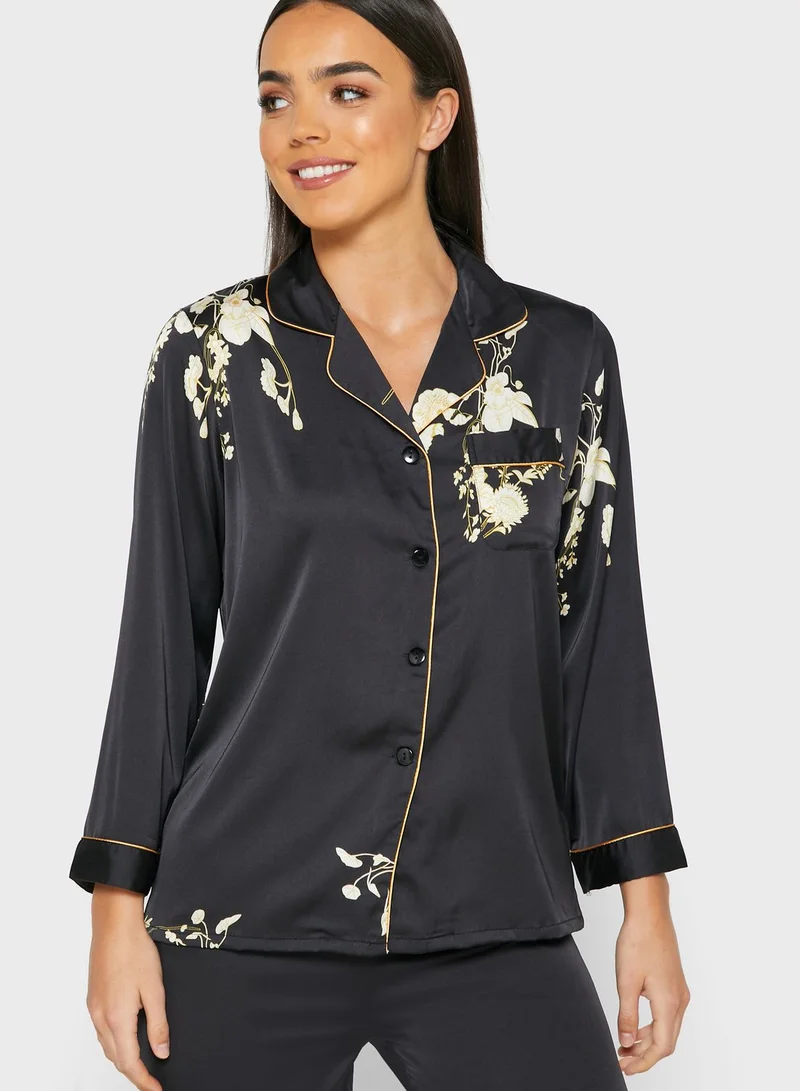 ELLA Printed Shirt Pyjama Set