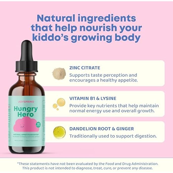 JoySpring Appetite Booster for Kids Ages 3+ | Natural Weight Gain with L-Lysine & B Vitamins | Toddler Appetite Booster | Supports Healthy Growth & Development | 2oz Liquid - Image 5