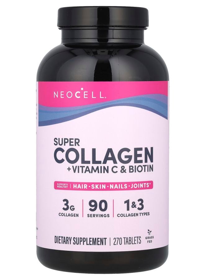Super Collagen + Vitamin C & Biotin  270 Tablets