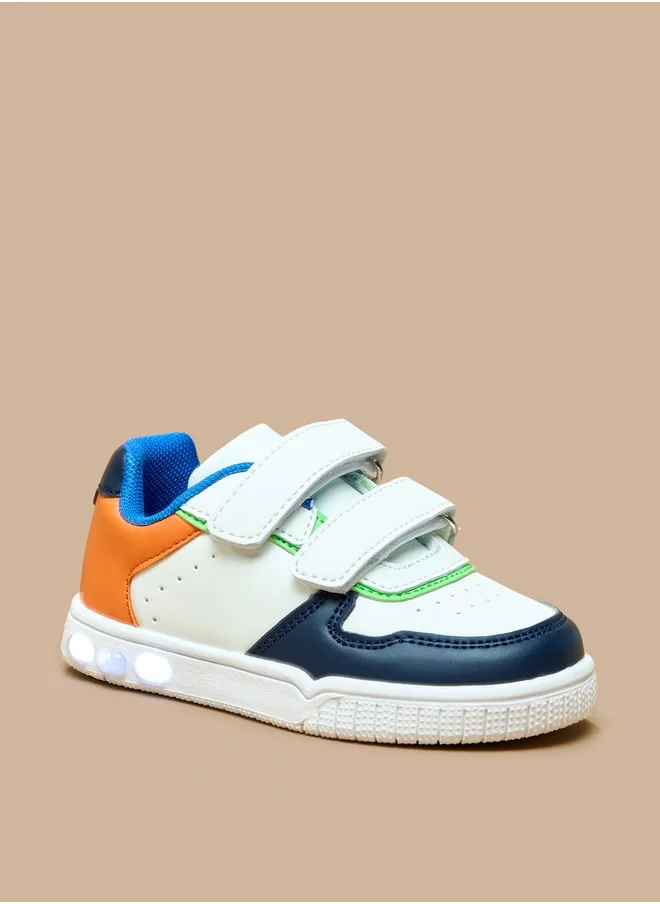 LBL by Shoexpress Boys Panelled Sneakers with Hook and Loop Closure