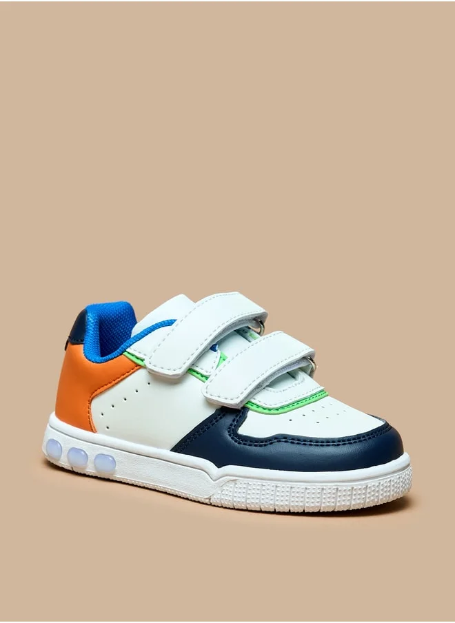 ال بي ال من شو اكسبرس Boys Panelled Sneakers with Hook and Loop Closure