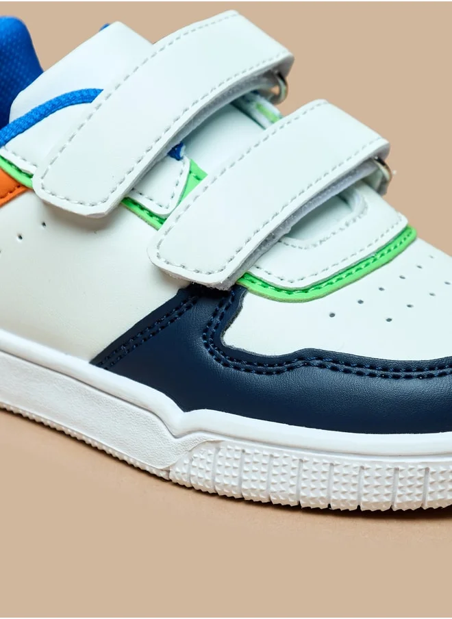 LBL by Shoexpress Boys Panelled Sneakers with Hook and Loop Closure