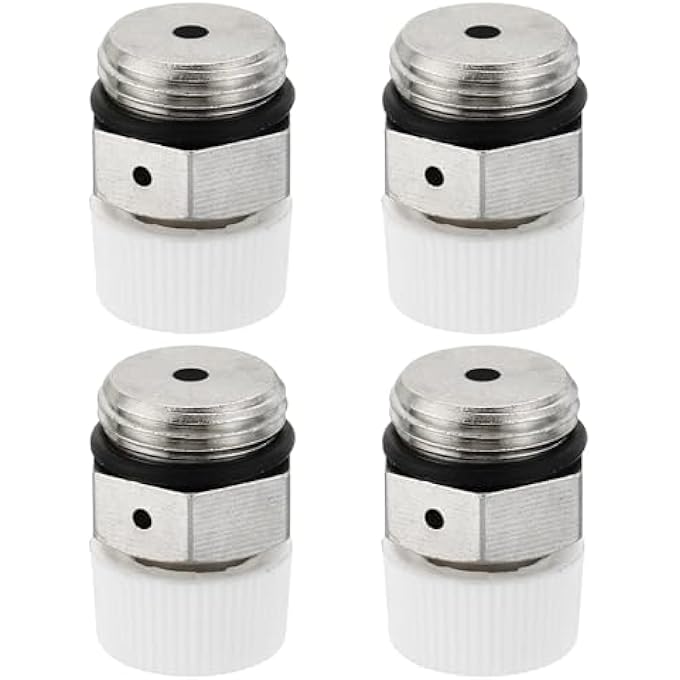PACK OF 4 3/8 INCH BLEED VALVE, 3/8 INCH AUTOMATIC BLEED VALVE WITH PLASTIC HEAD, COPPER VENTILATION VALVES, DRAIN VALVE FOR AIR RELEASE IN HEATING SYSTEMS AND HEAT SYSTEMS - Image 2