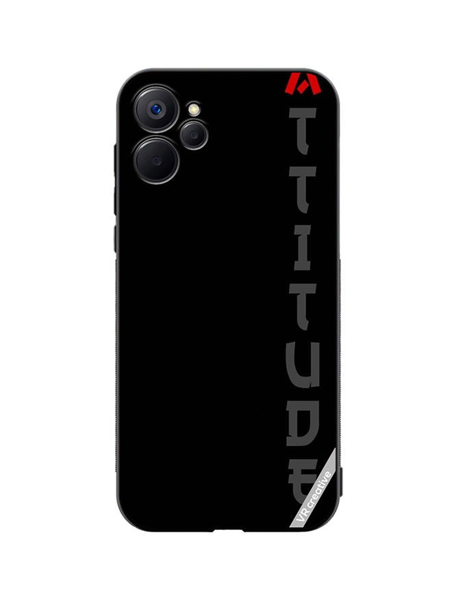 VR CREATIVE Protective Case Cover For Realme 9i 5G Black With Text Design Multicolour - Image 1