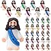 Bememo 25 Pcs Little Jesus Figures Mini Jesus Loves You Figures Original Design Multicolor Tiny Easter Figurines to Hide and Seek Religious Gifts for Easter Egg StuffersFulgent Color - Image 3