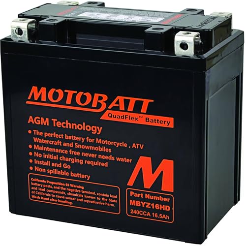 Motobatt MBYZ16HD AGM Quadflex Battery - Image 1