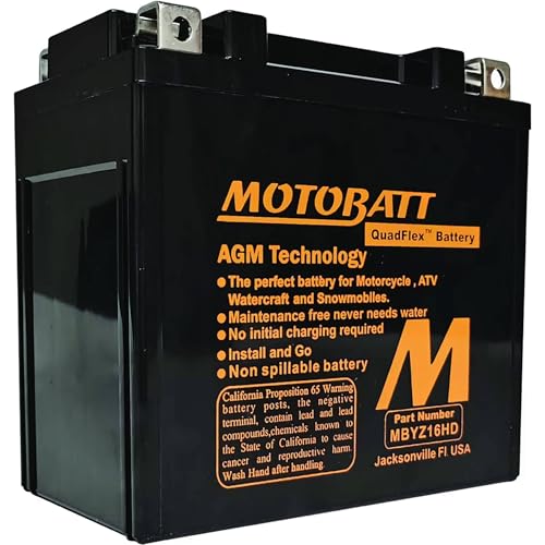 Motobatt MBYZ16HD AGM Quadflex Battery - Image 3