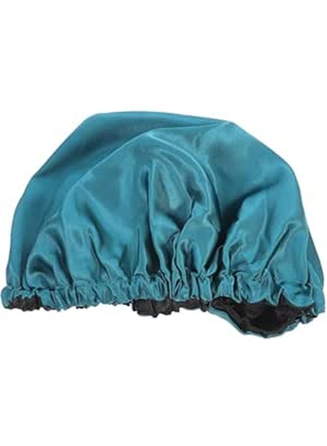 Extra Large Elastic Shower Cap For Women With Button Closure And Black Lining - Image 1