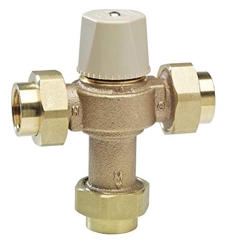 Watts LFMMVM1UT 34 Union Inlet Type Thermostatic Mixing ValveNo Lead Copper Silicon Alloy 13 gpm
