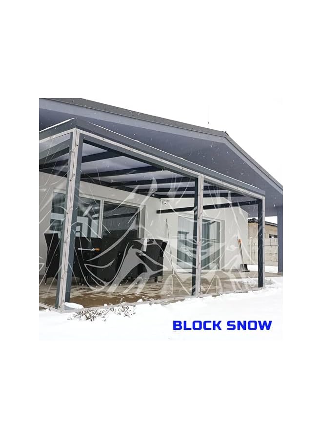 The Bros غطاء شفاف ثقيل الوزن 6x8 قدم/2.44م×1.8م من مادة PVC الفينيل الشفافة مقاوم للماء مع حواف معززة مزدوجة الخياطة للنباتات، الحديقة، حظيرة الدجاج، الفناء - Image 5