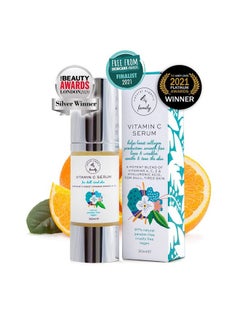 The Natural And Organic Family Vitamin C Serum For Face With Hyaluronic Acid Aloe Vera Retinol And Vitamin E Natural Skin Care For Beautiful And Healthy Skin Helps Dull And Tired Skin And Fine Lines  - Image 2