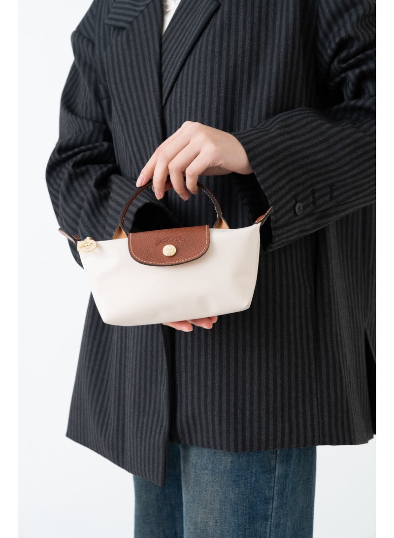 Longchamp Le Pliage Original comes in a small bag with a handle and a shoulder strap   Paper White- recycled canvas - Image 4