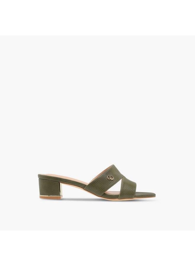 سيليست صنادل نسائية سهلة الارتداء بكعب عريض وملمس مميز - Image 2