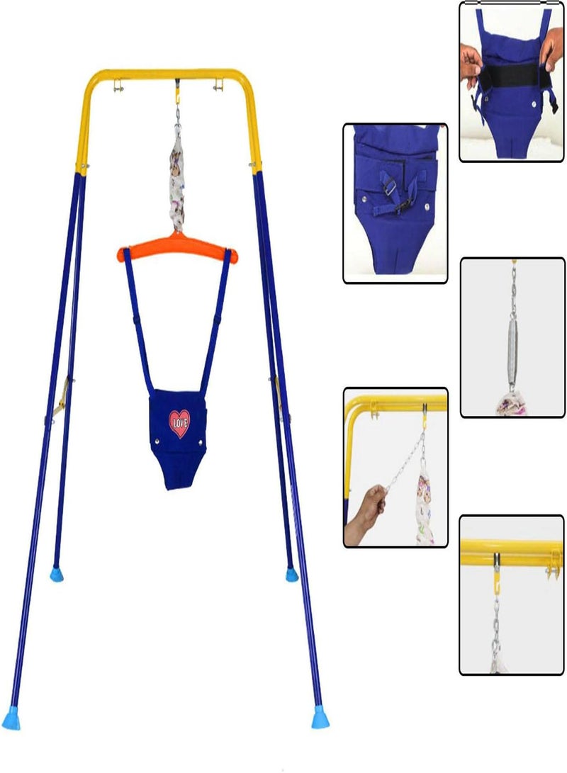جي جوت قطعتان من قافزات الباب | قافزات للأطفال مع قطعة قماش - مقعد أنشطة Exersaucer وقافزات الباب جهاز التمارين الأصلي للأطفال مع حامل فائق للأطفال النشطين  - Image 5