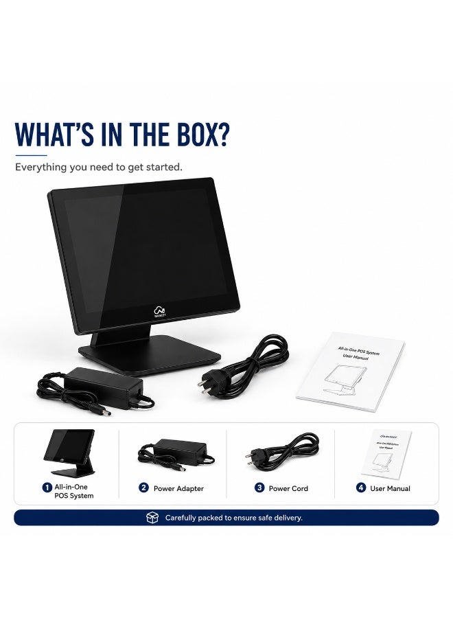 BASEET All-in-One POS System Core i5 6th Gen Baseet 15.6 Inch | 8GB RAM | 128GB SSD | WiFi Bluetooth | LAN Ethernet | 5 USB Ports BAS-156R1 - Image 5