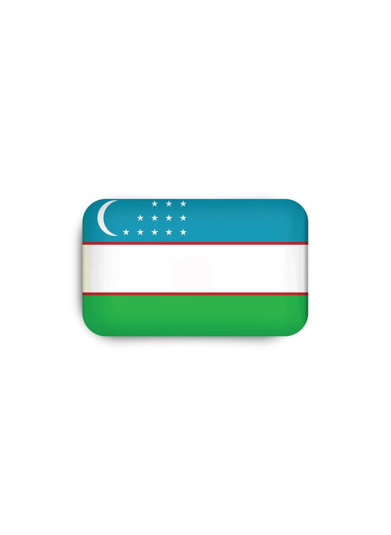 971ميديا شارة مغناطيسية بتصميم علم أوزبكستان  - Image 2