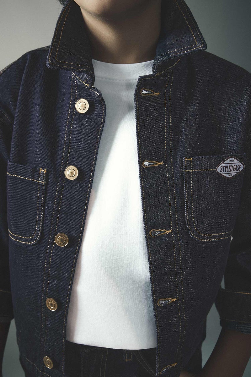 DeFacto Blue Boy Boy Buttoned Embroidered Denim Jacket Casual - Image 4