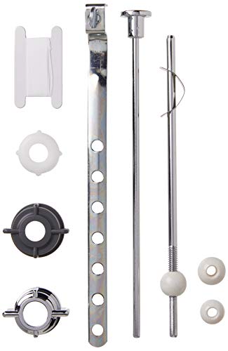 PermaFLOW PF WaterWorks PF0907 Pop-Up Drain Repair Kit - Threaded Adjustable Center Pivot/Ball Rod with 3 Nuts, Gasket, 3 Sizes of Balls, with Pull Rod/Linkage, Chrome - Image 5