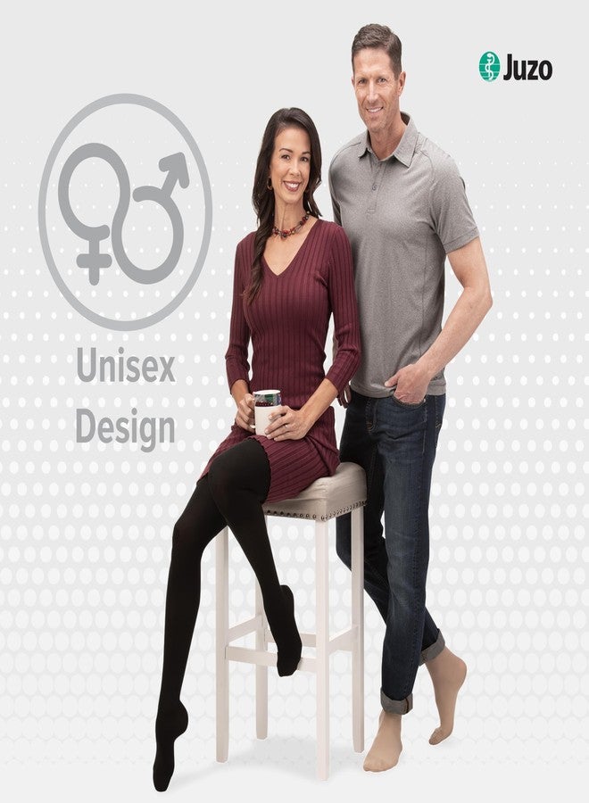 Juzo Soft 2001 Knee-High 20-30 mmHg Closed Toe Compression Stocking for Men & Women, Petite, 1 (I), Black - Image 2