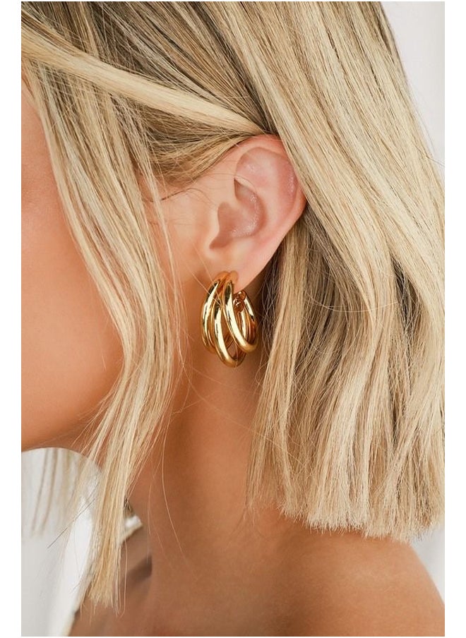 Urban Jewel Trio Hoop Earrings  - Image 2