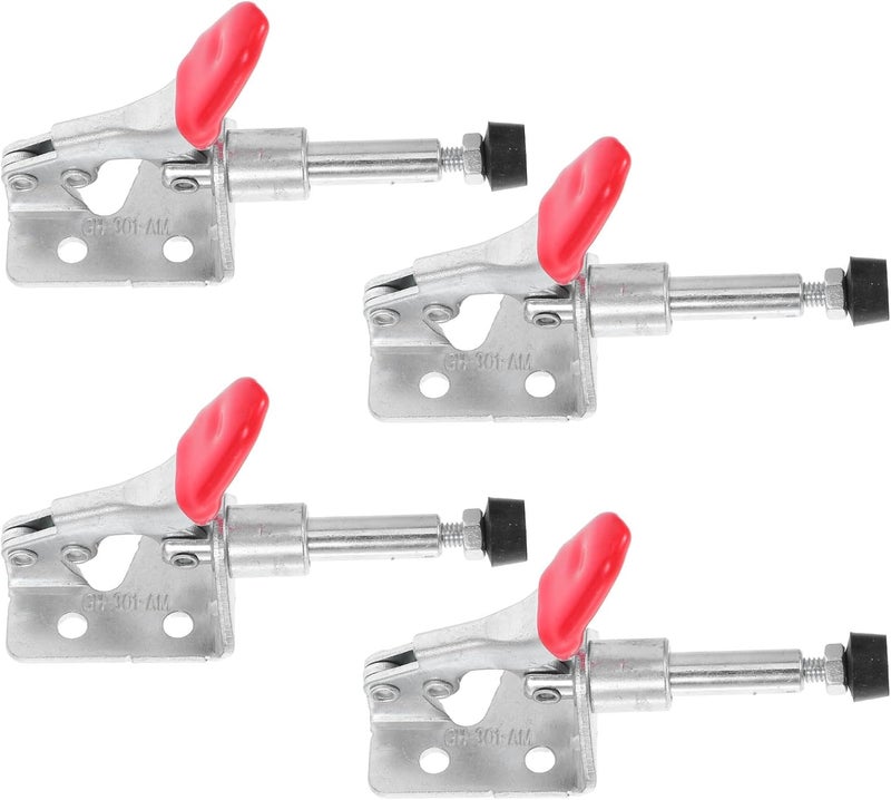 4pcs Toggle Clamps Push Pull Quick Release Hold down Clamps for Woodworking Welding Fixtures with Nonslip Iron Tip - Image 1