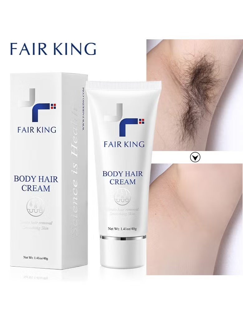 Fair King Hair removal cream for armpit hair removal, leg hair, special for sensitive skin, soothing and repairing underarms, hair removal without leaving traces per bottle 40g - Image 1
