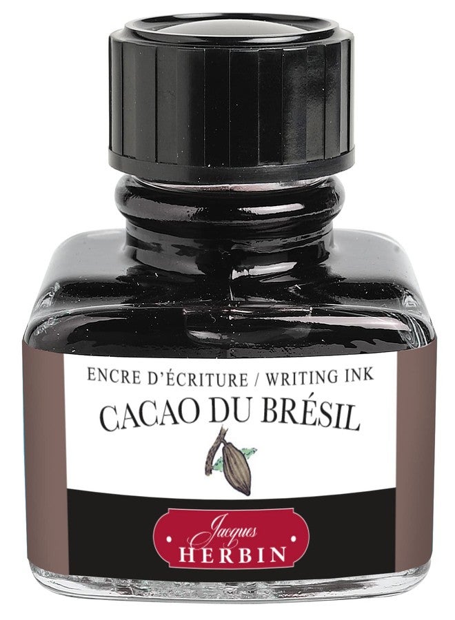 Jacques Herbin Herbin Fountain Pen Ink - 30ml Bottled - Cacao du Bresil - Image 1