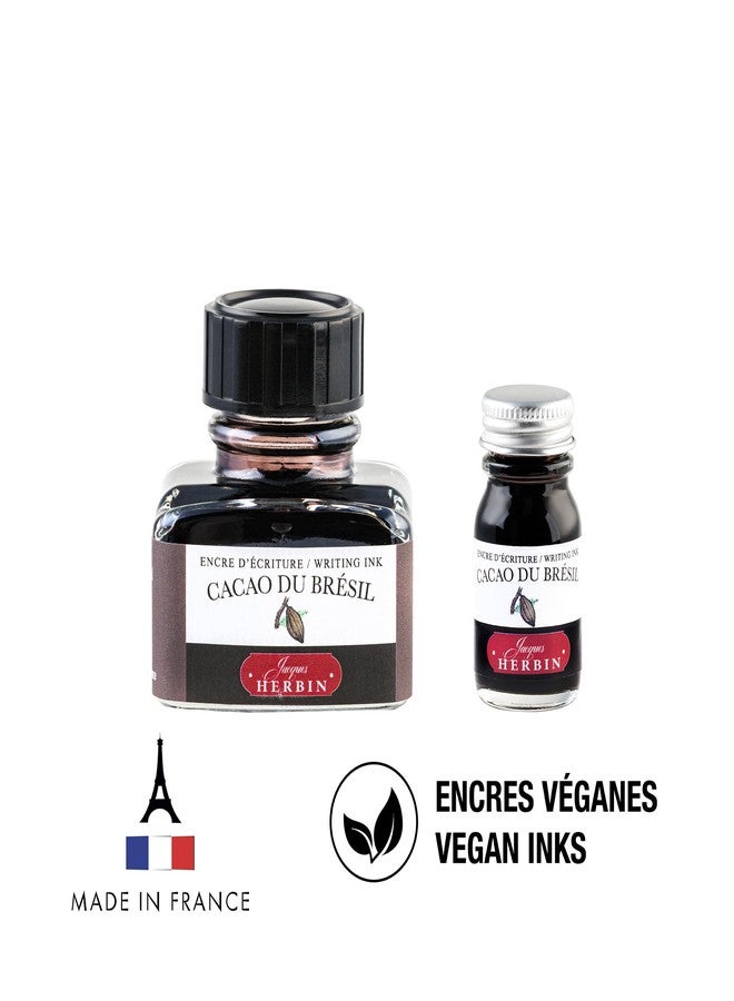 Jacques Herbin Herbin Fountain Pen Ink - 30ml Bottled - Cacao du Bresil - Image 5