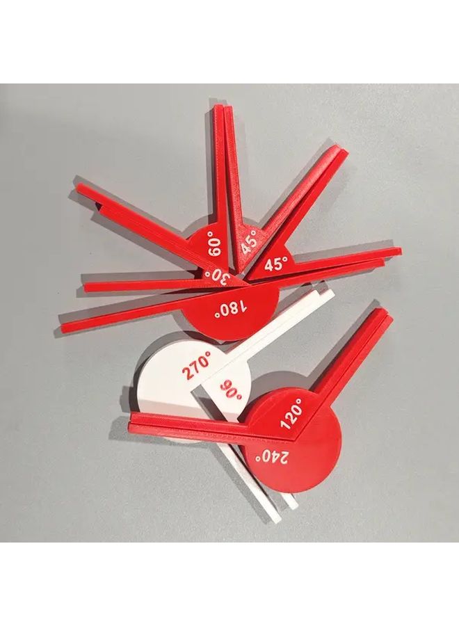 9pc Multi Angle Math Teaching Set Geometry Tool 30 60 90 180 240 270 - Image 1