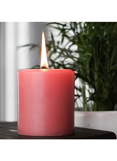 atorakushon atorakushon® Smokeless and Dripless Scented Pillar Candles for Decoration Wedding Housewarming Gift Non-Toxic Ultra Clean Burn (Set of 2 Yellow)  - Image 4