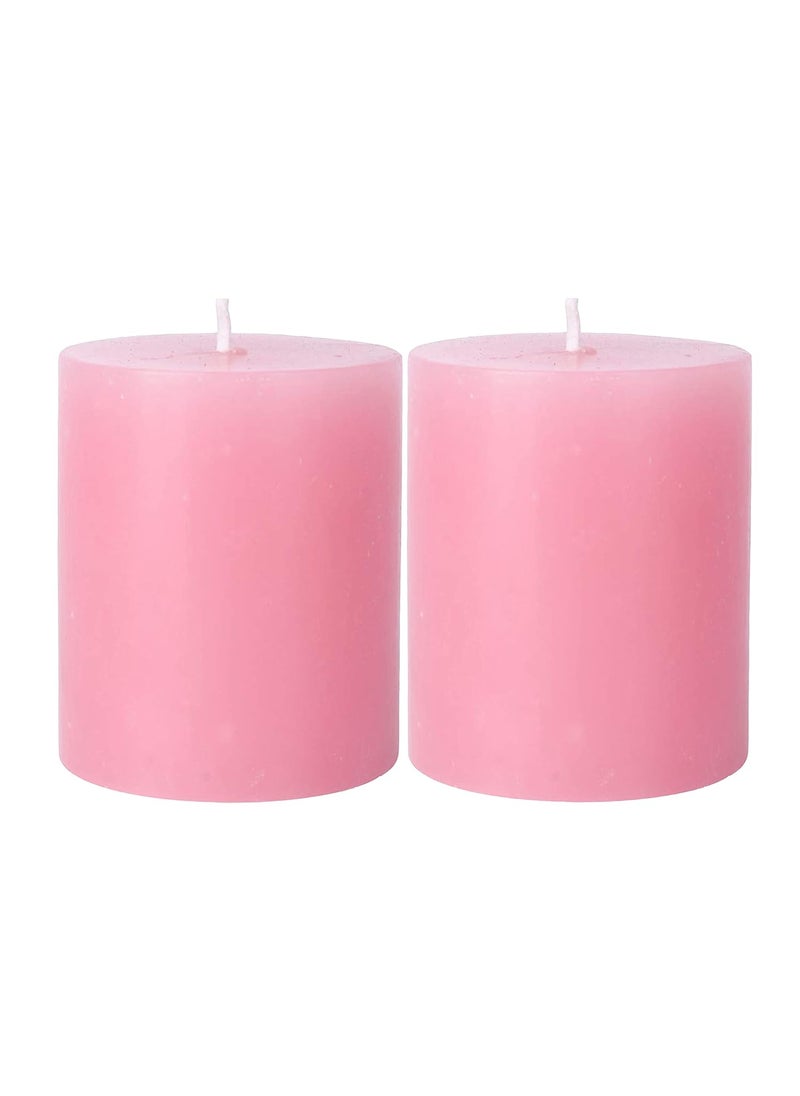 atorakushon atorakushon® Smokeless and Dripless Scented Pillar Candles for Decoration Wedding Housewarming Gift Non-Toxic Ultra Clean Burn (Set of 2 Yellow)  - Image 3