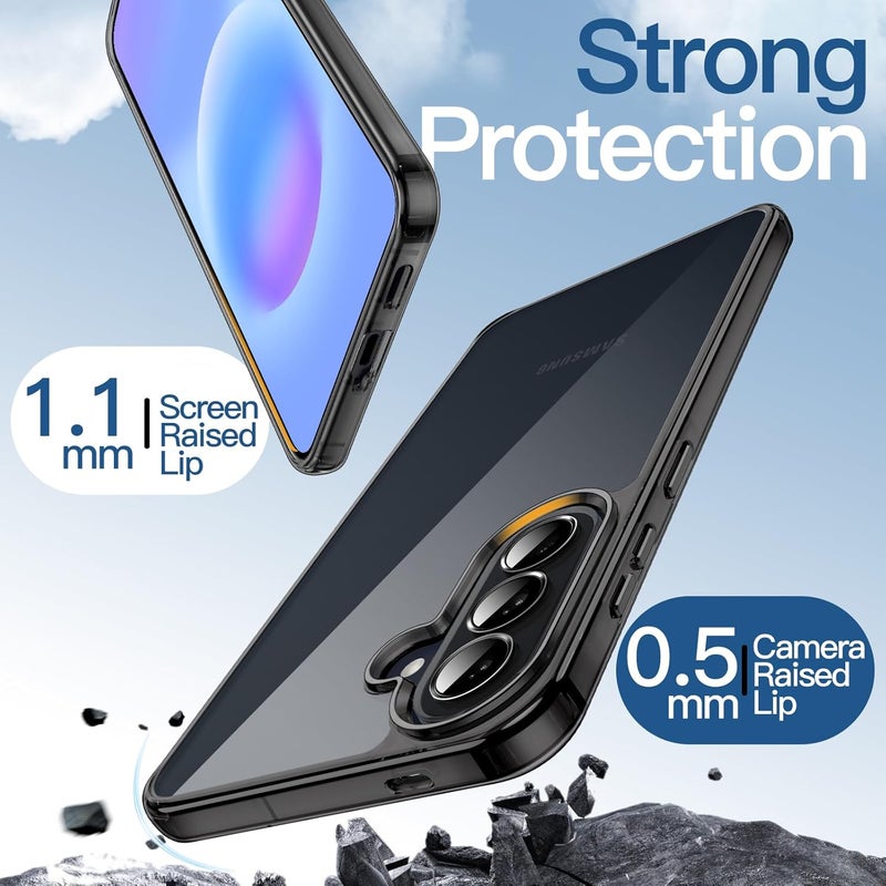 Jetech Case for Samsung Galaxy A57 5G, Non-Yellowing Shockproof Bumper Protective Phone Cover, Anti-Scratch Hard PC Back (Black) - Image 4