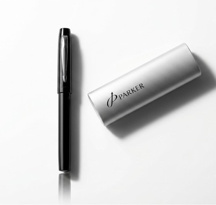 Parker Reflex pen card, black Fountain Pen+ aluminum case - Image 5