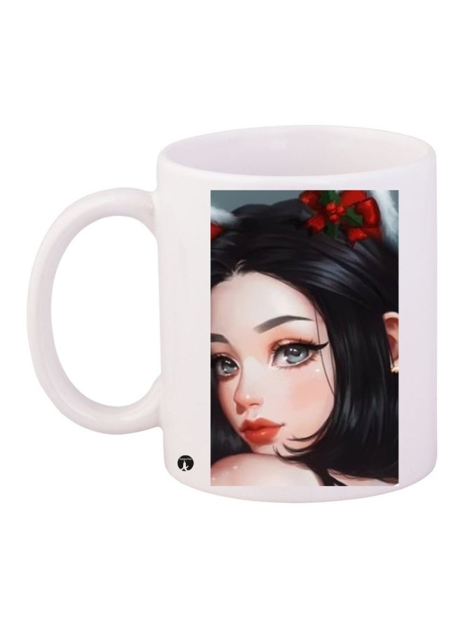 RYN Printed Coffee Mug White/Black/Beige