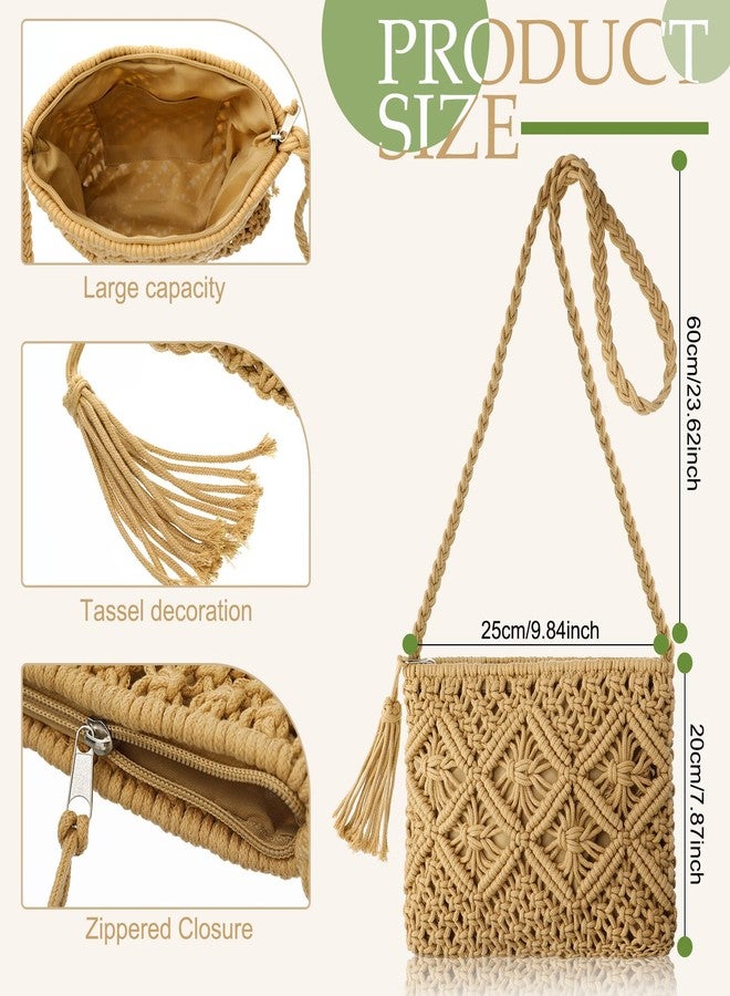 Reginary 9 Pcs Straw Clutch Purse for Women Summer Beach Straw Bag Rattan Earrings Set Boho Crossbody Bag Woven for Vacation - Image 3