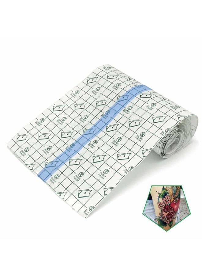 Flatoedu Tattoo Aftercare Bandage Roll 6"x 2 Yard - Waterproof Transparent Film For Tattoo Initial Healing And Skin Repair Adhesive Tattoo Supply Wrap - Image 1