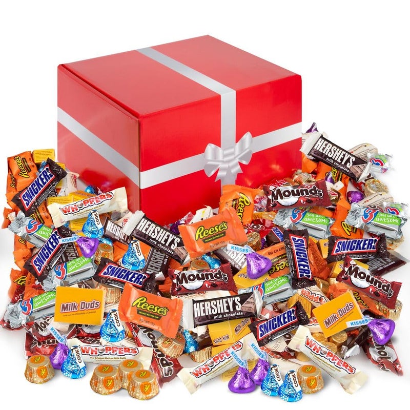Chocolate Candy Variety Pack in Red Gift Box , Bulk Individually Wrapped, Mini Chocolate Candy Variety Pack, Ideal , Bulk Chocolate, Perfect for Parties, Office Treats, and Holiday Celebrations (5 Pound) - Image 1