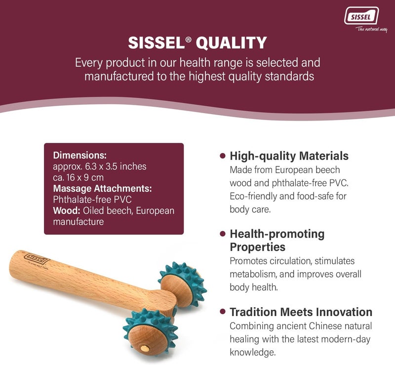 SISSEL FitRoller TRoller Muscle Relaxation Circulation Enhancement EcoFriendly PhthalateFree Combination of Tradition Modernity Versatile Hand Massage Wellness Health - Image 2