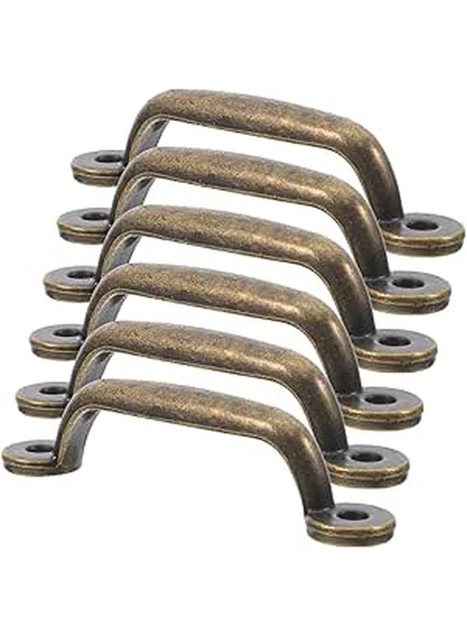 Vintage Iron Drawer Handles Oil Rubbed Bronze Finish 6pcs Cabinet Pulls for Wardrobe Furniture - Image 1