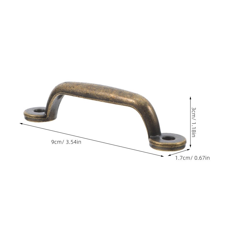 Vintage Iron Drawer Handles Oil Rubbed Bronze Finish 6pcs Cabinet Pulls for Wardrobe Furniture - Image 3