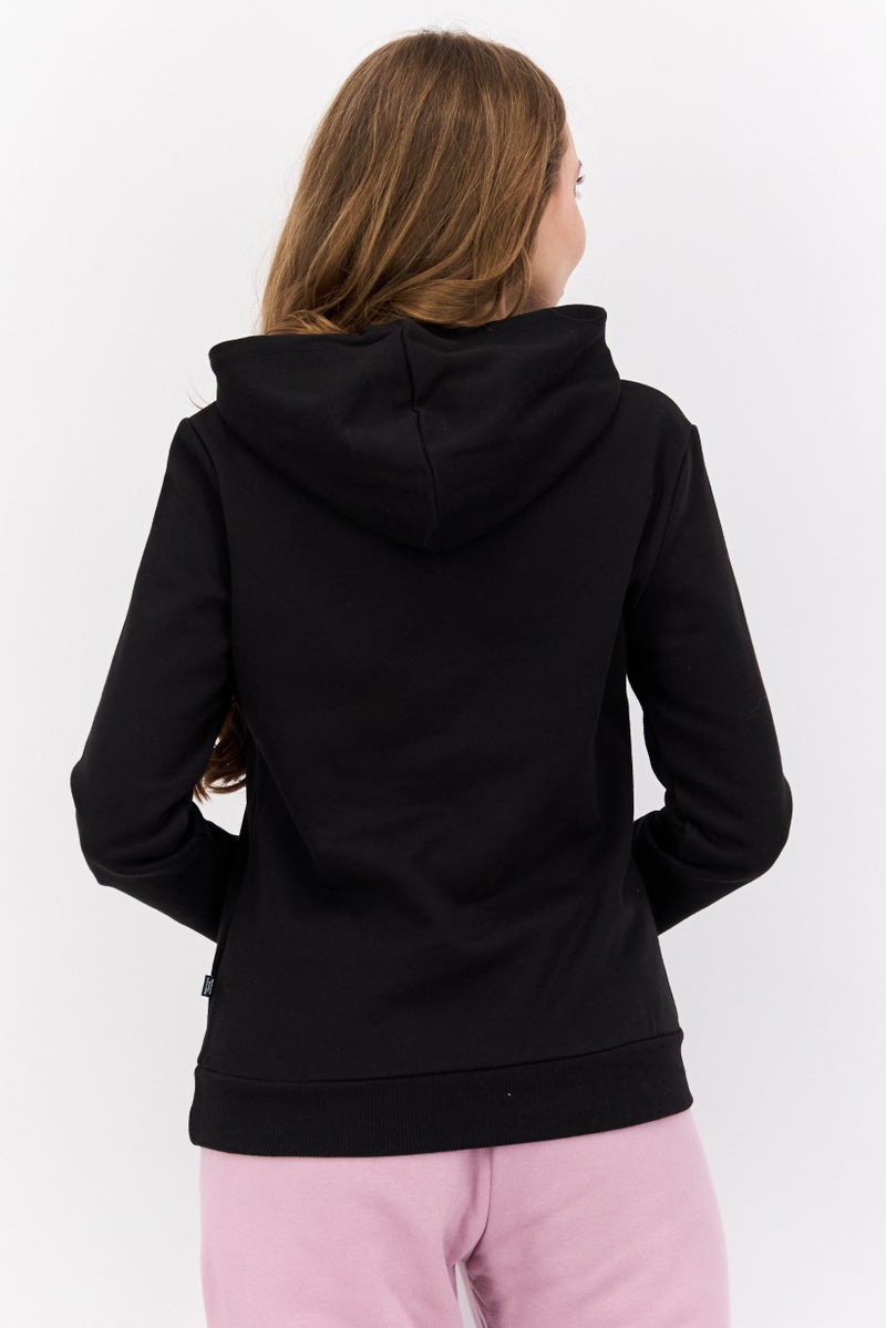 PUMA Women Sportswear Fit Brand Logo Training Hoodie, Black - Image 3
